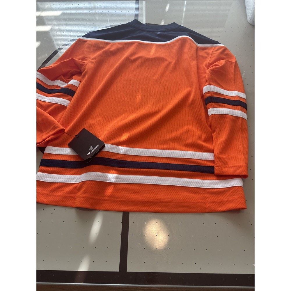 Fanatics Size Youth L/XL Oilers Orange, Blue , And White Jersey - Picture 5 of 5